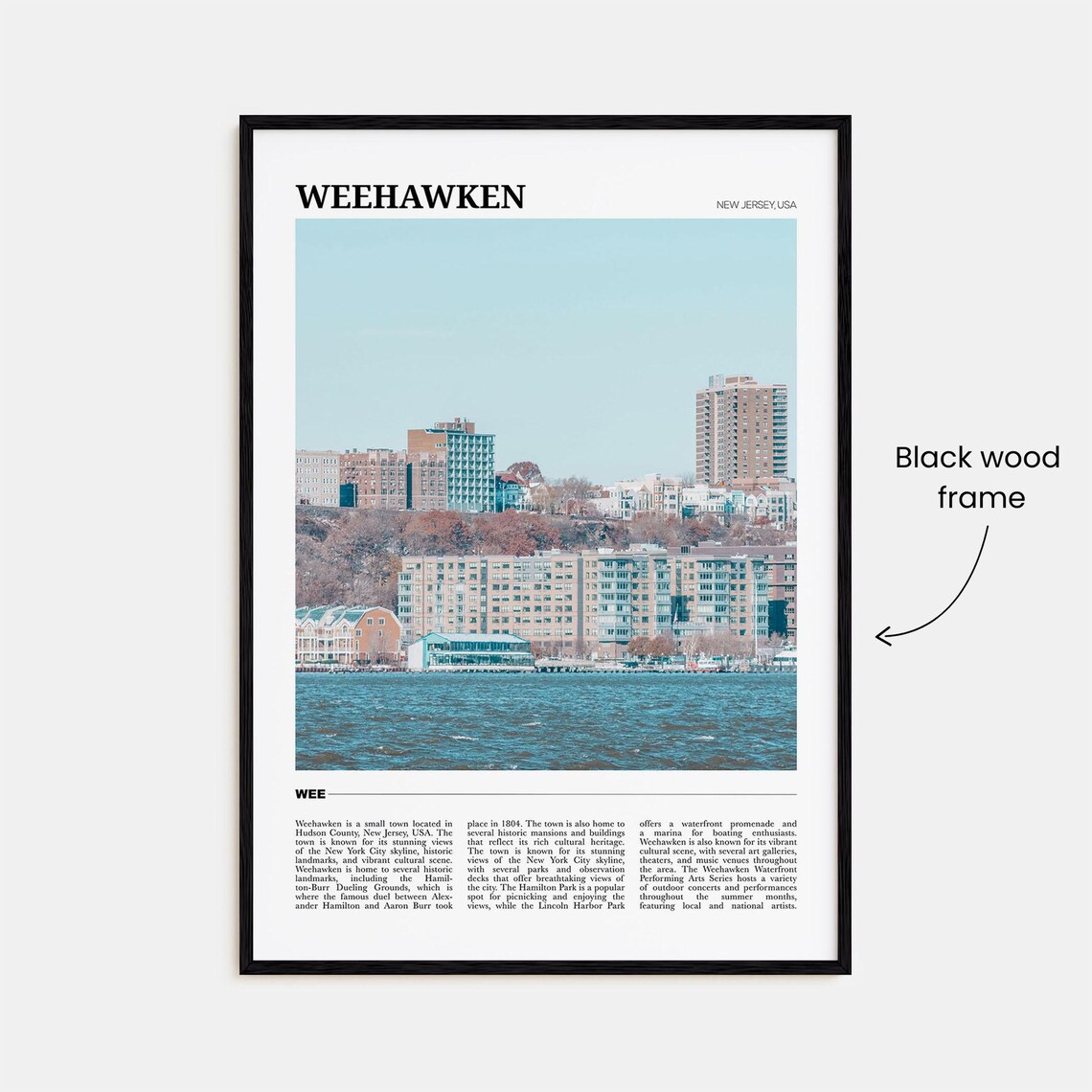 Weehawken Travel Poster, New Jersey Wall Art - Image 2