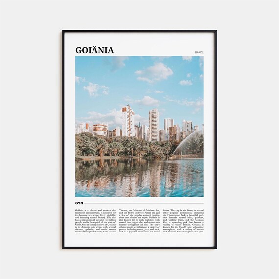 Goiania Travel Poster, Brazil Wall Art Print