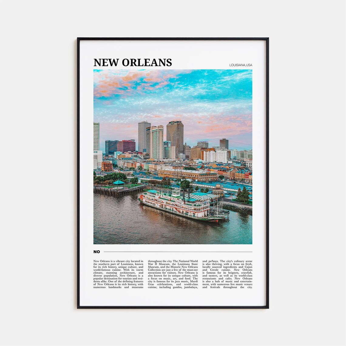 New Orleans Travel Poster, Louisiana USA Art Print