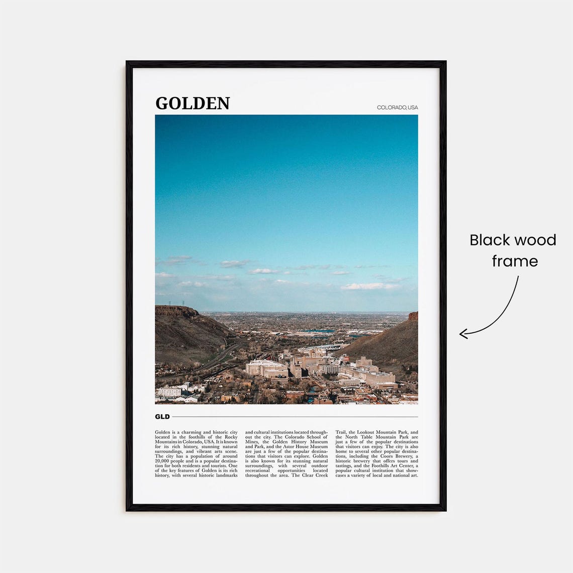 Golden Travel Poster Golden Wall Art Golden Poster Print Golden Photo Golden Decor Colorado Usa - Image 2