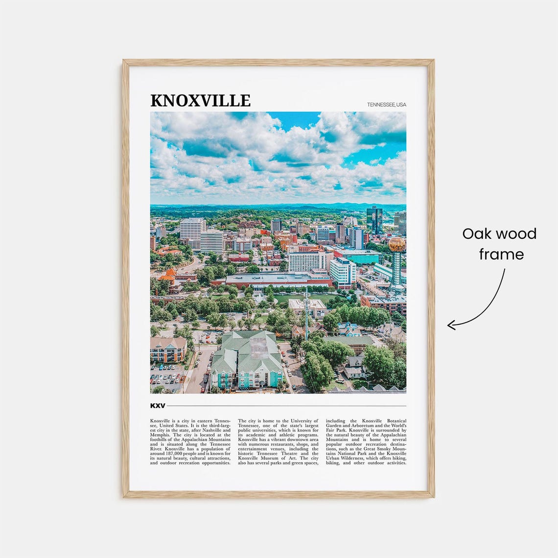 Knoxville Travel Poster Knoxville Wall Art Knoxville Poster Print Knoxville Photo Knoxville Decor Tennessee Usa - Image 3