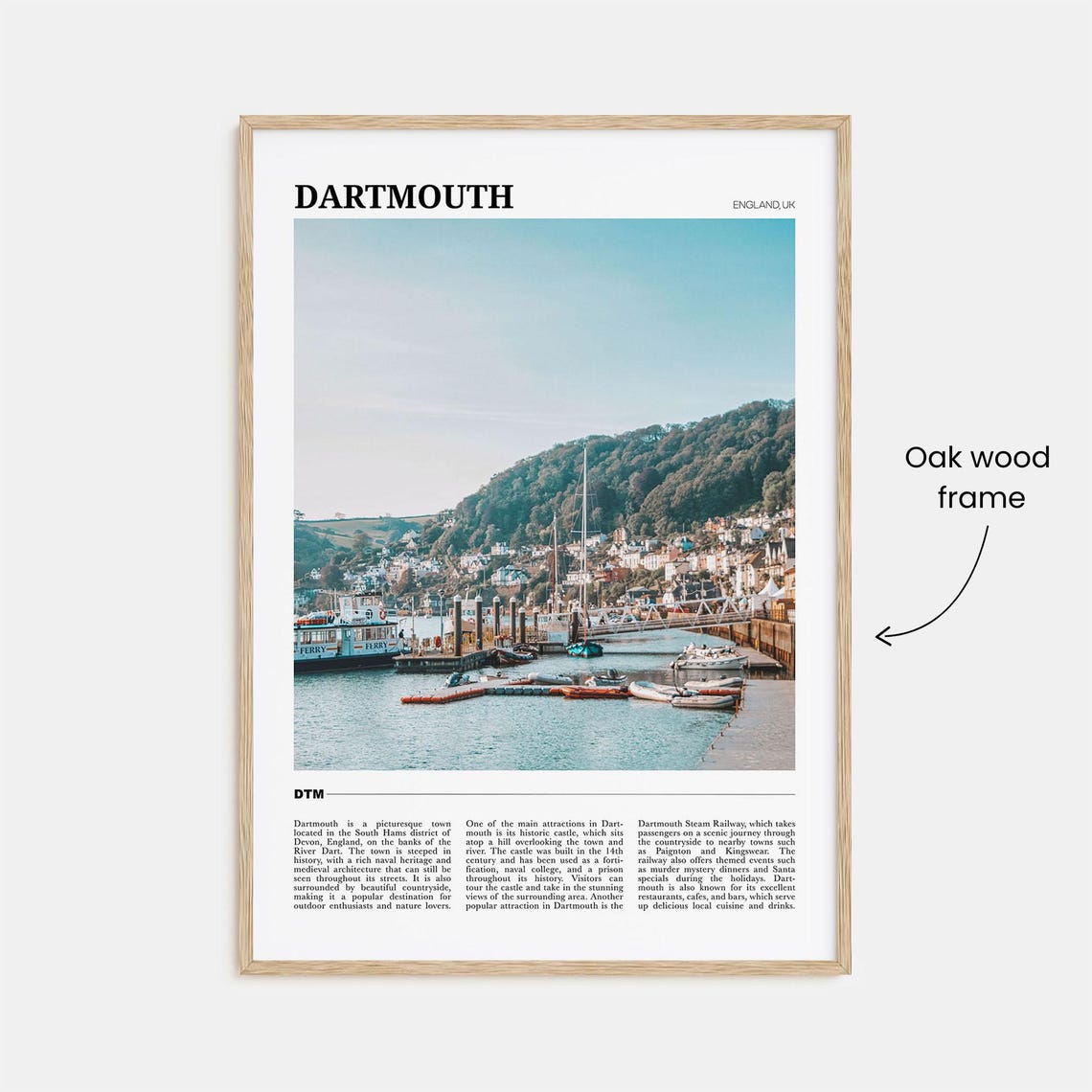 Dartmouth Travel Poster England Dartmouth Wall Art Dartmouth Poster Print Dartmouth Photo Dartmouth Decor England Uk - Image 3