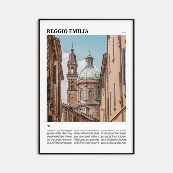 Reggio Emilia Vintage Travel Poster, Italy