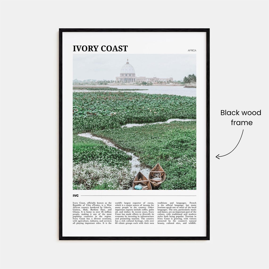 Ivory Coast West Africa Basilica Lagoon Travel Photography Poster - Image 2