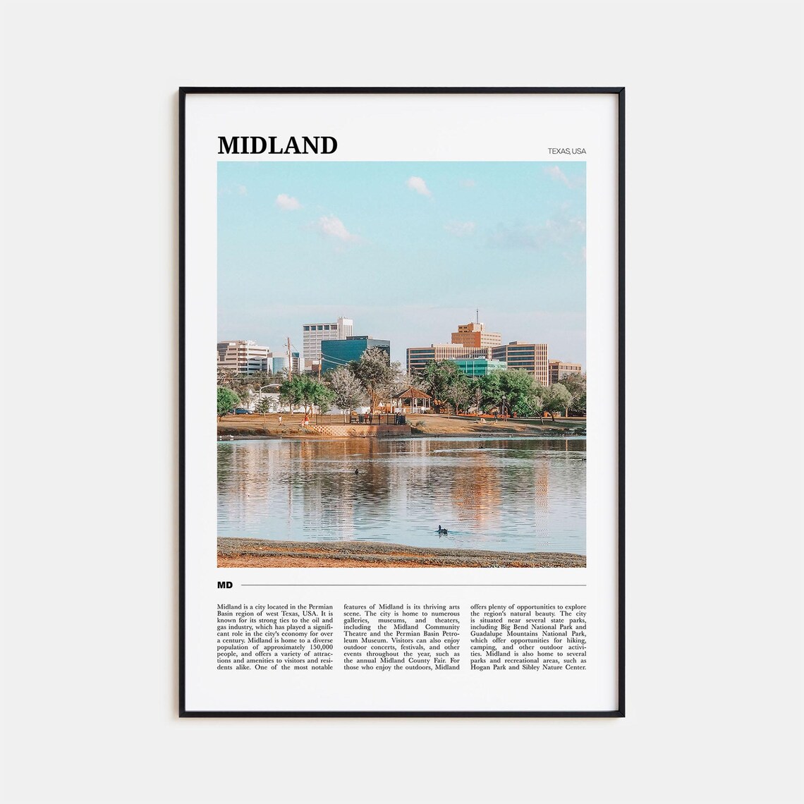 Midland Travel Poster, Texas USA Art Print