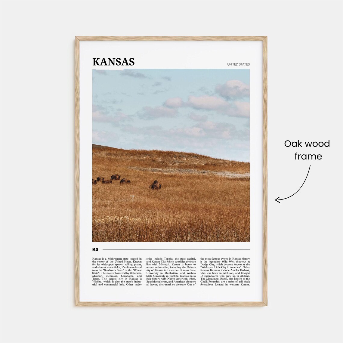 Kansas Photo Travel Poster - Image 3