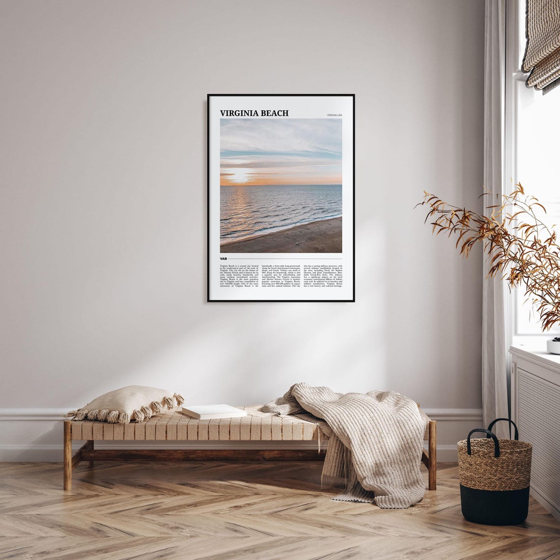 Virginia Beach Virginia Ocean Sunset Travel Poster Beach Art - Image 4