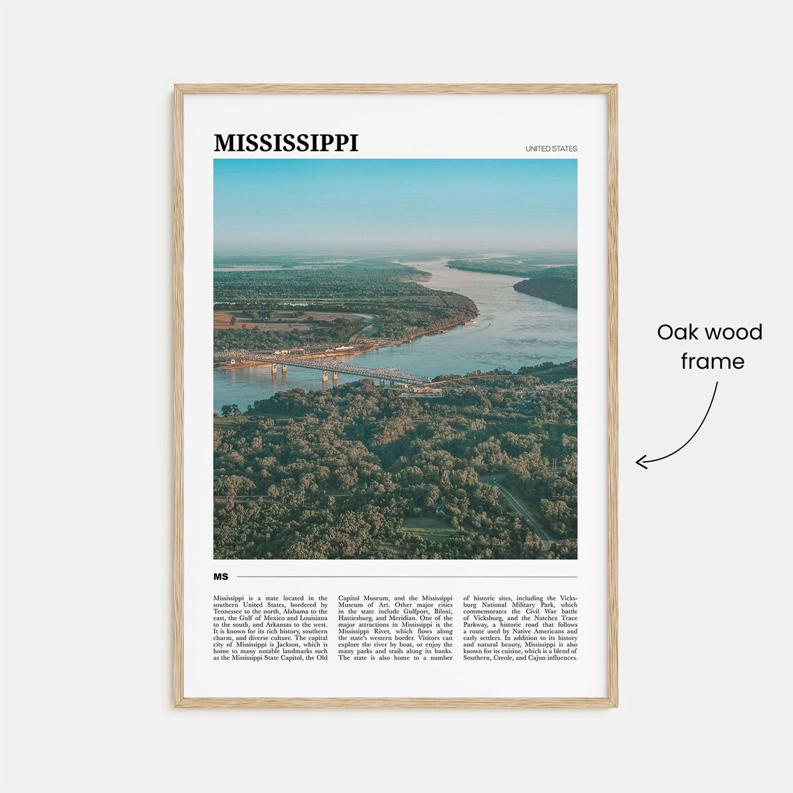 Mississippi Travel Poster, United States Wall Art Print - Image 3