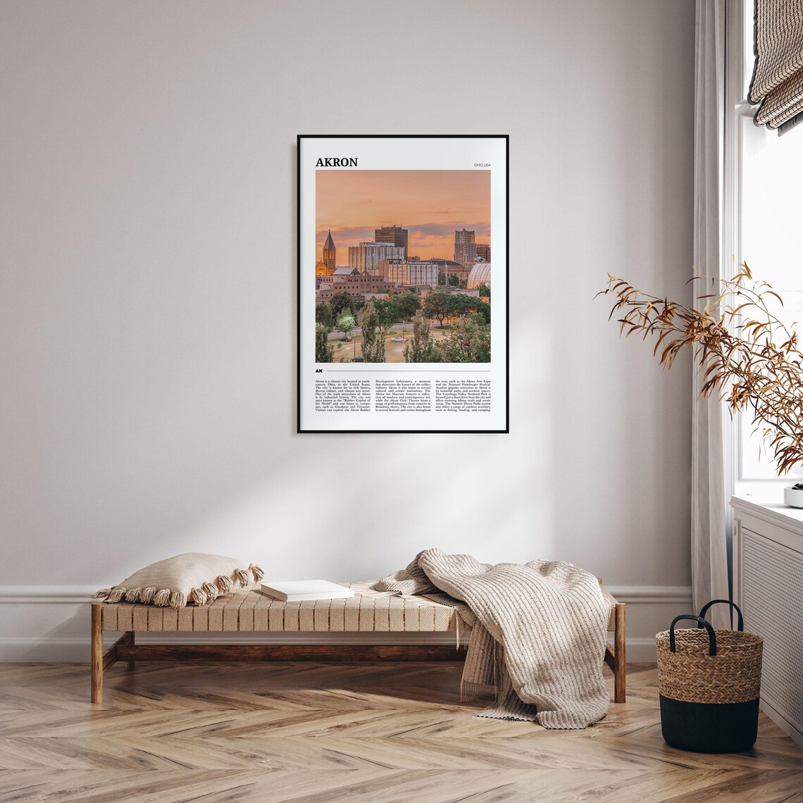 Akron Travel Poster, Ohio USA Wall Art Print - Image 4