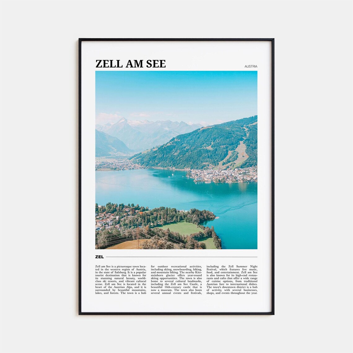 Zell Am See Travel Poster Zell Am See Wall Art Zell Am See Poster Print Zell Am See Photo Zell Am See Decor Austria