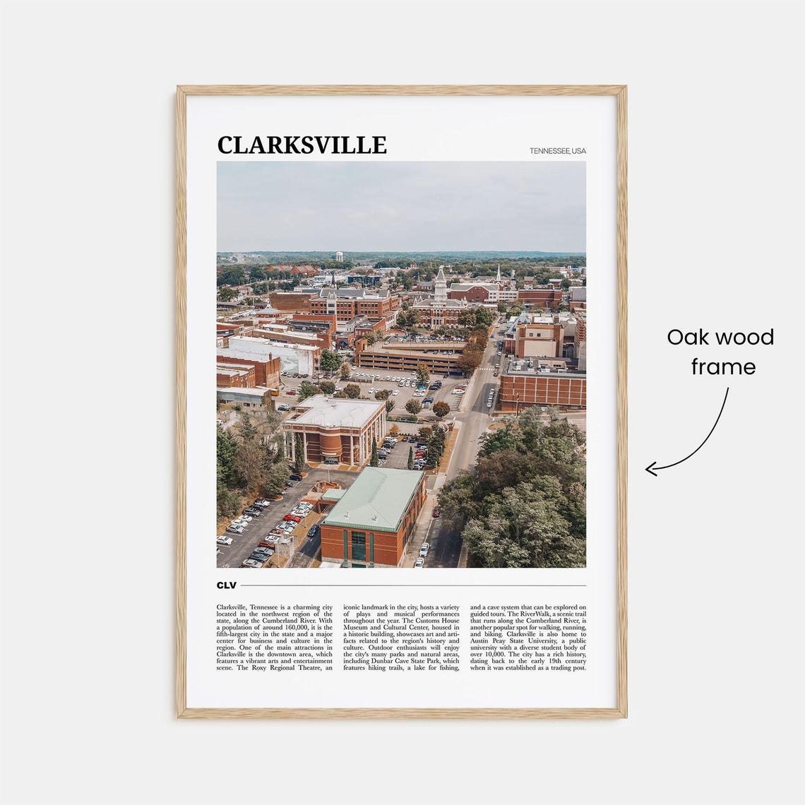Clarksville Travel Poster Clarksville Wall Art Clarksville Poster Print Clarksville Photo Clarksville Decor Tennessee Usa - Image 3