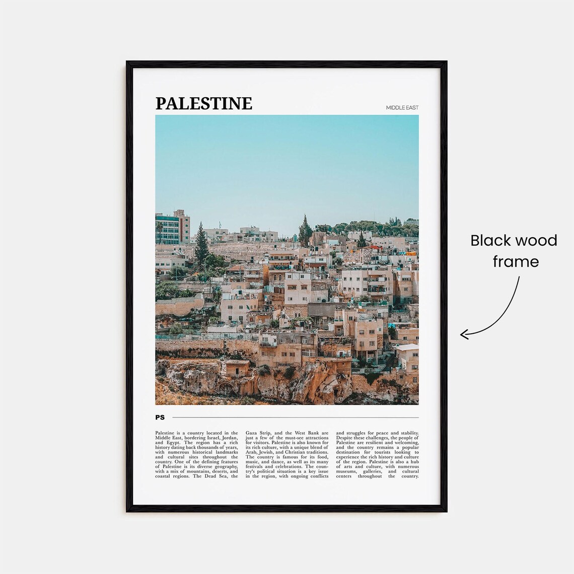 Palestine Travel Poster, Middle East Wall Art - Image 2