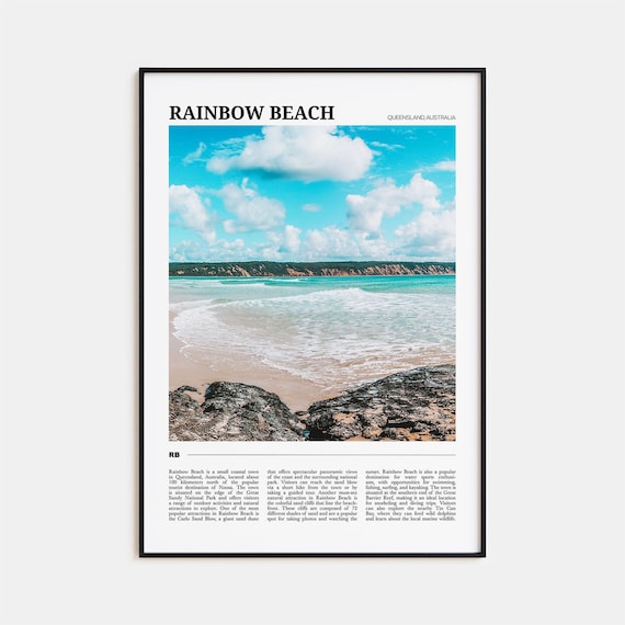 Rainbow Beach Travel Poster, Australia Art Print