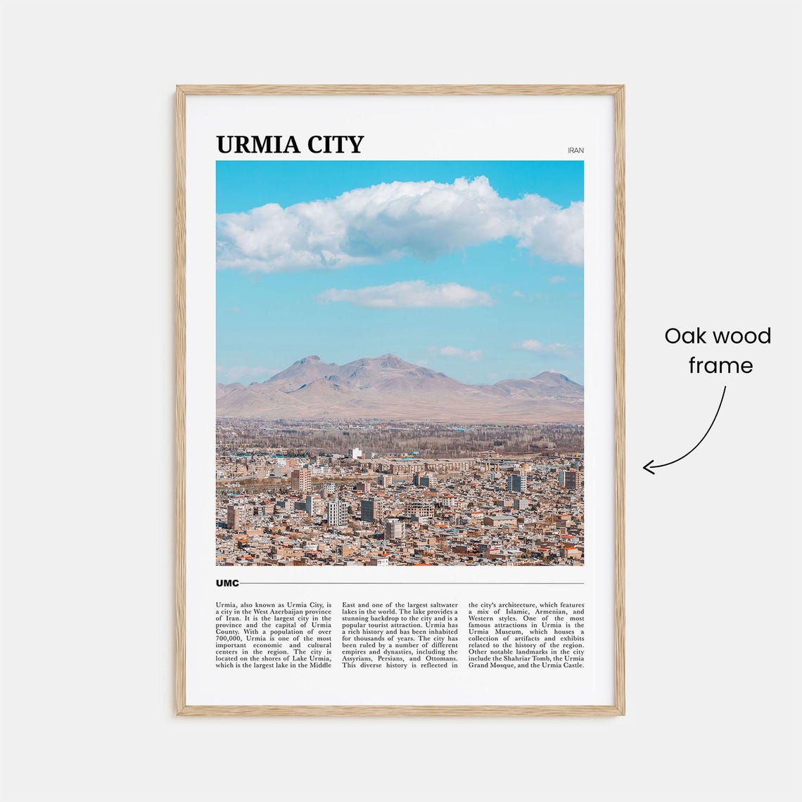 Urmia City Travel Poster Urmia City Wall Art Urmia City Poster Print Urmia City Photo Urmia City Decor Iran - Image 3