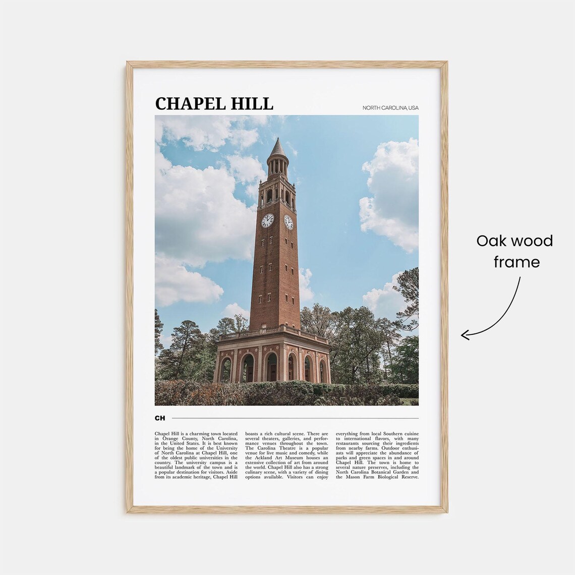Chapel Hill Travel Poster, North Carolina Wall Art - Image 3