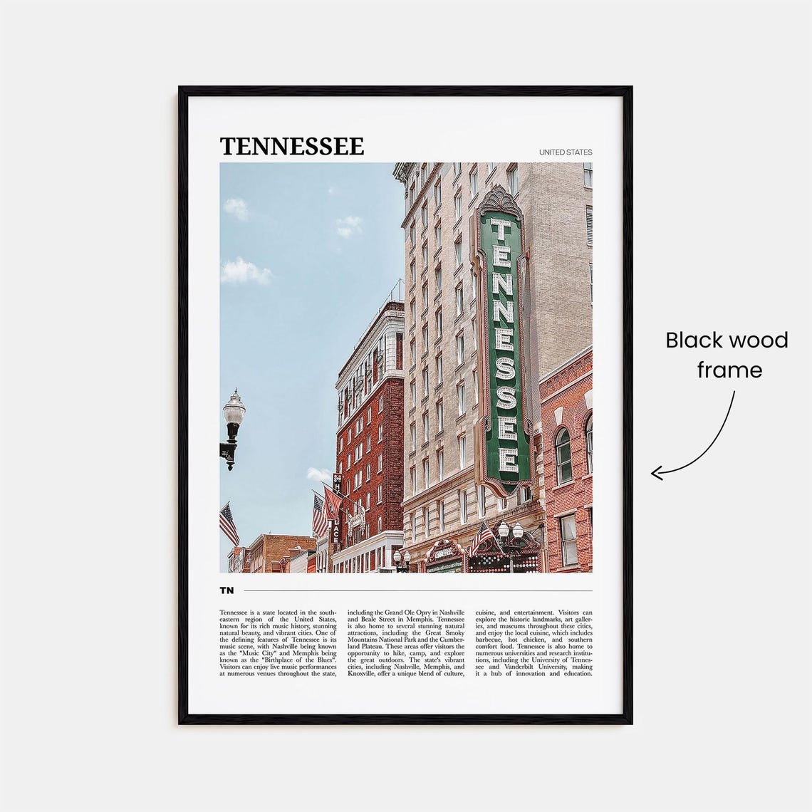 Tennessee Travel Poster No 1 Tennessee Wall Art Tennessee Poster Print Tennessee Photo Tennessee Decor Usa - Image 2