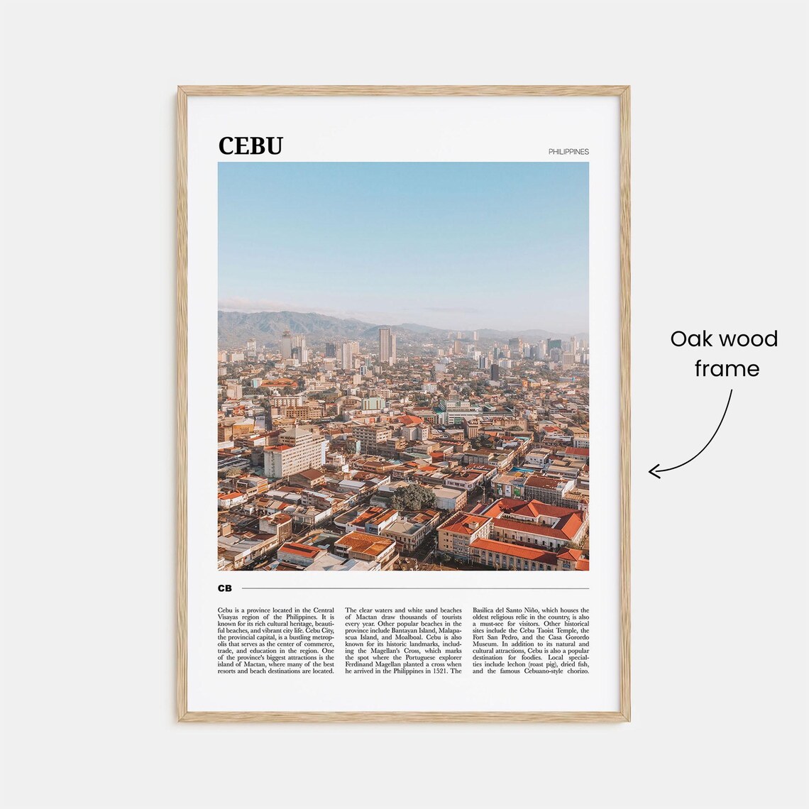Cebu Travel Poster, Philippines Wall Art Print - Image 3