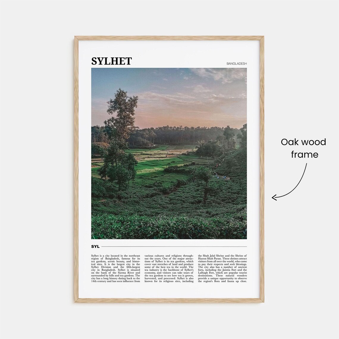 Sylhet Travel Poster, Bangladesh Wall Art Print - Image 3