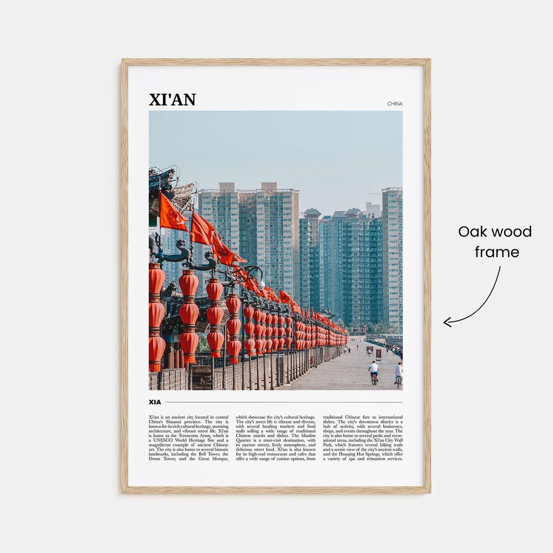 Xi'an China Ancient City Wall Red Lanterns Photography Poster - Image 3