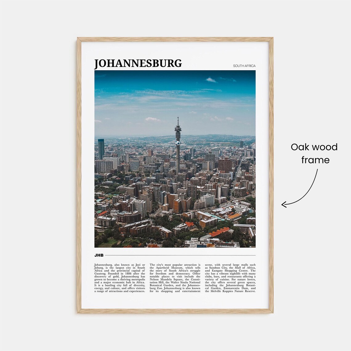 Johannesburg Photo South Africa Wall Art Print - Image 3