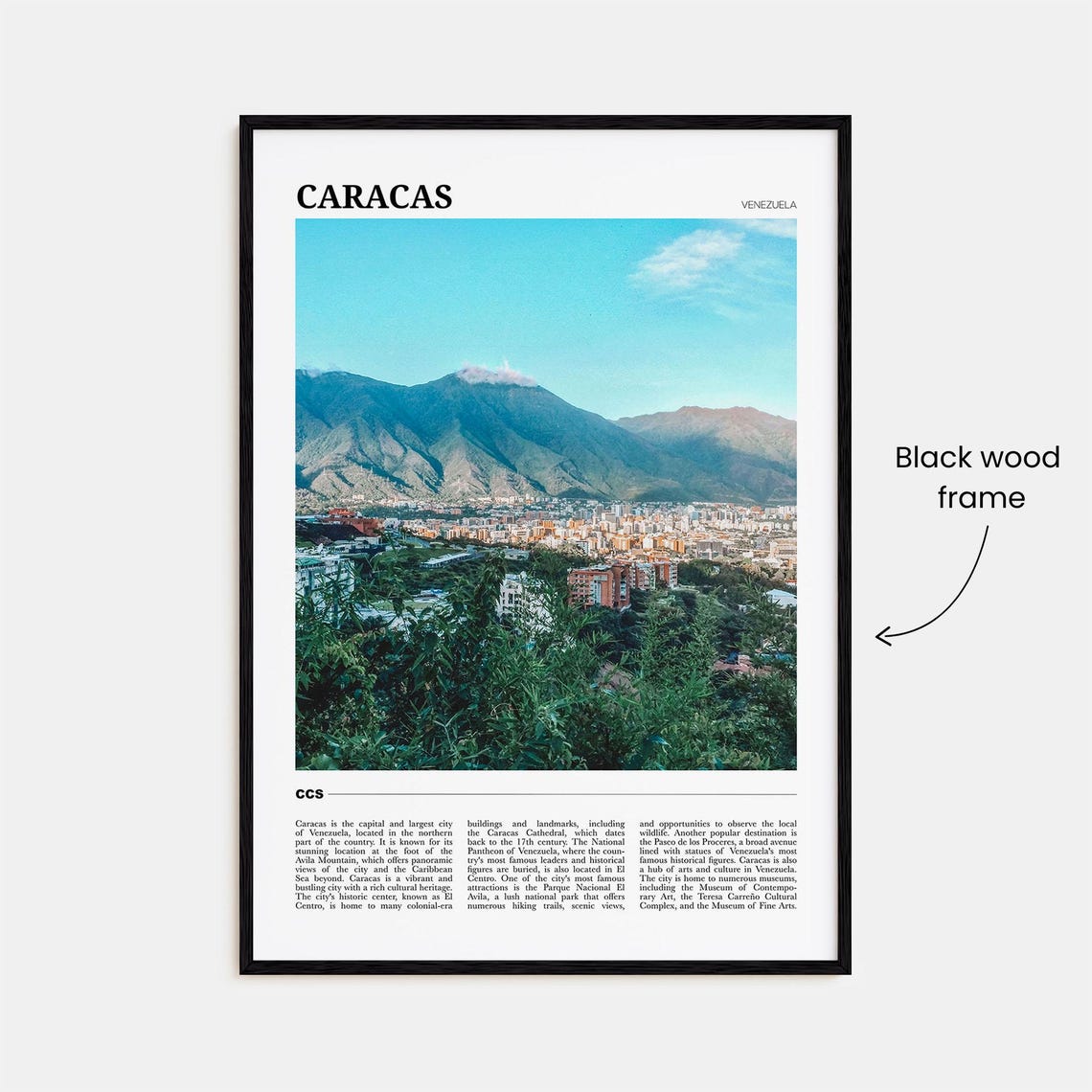 Caracas Travel Poster No 2 Caracas Wall Art Caracas Poster Print Caracas Photo Caracas Decor Venezuela - Image 2