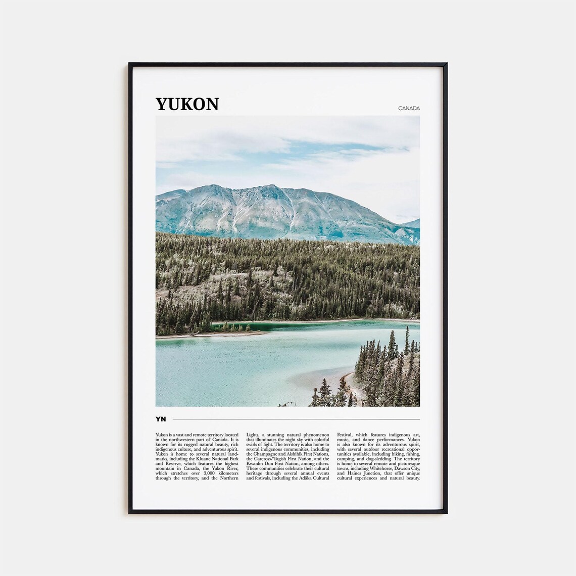 Yukon Travel Poster, Canada Wall Art Print