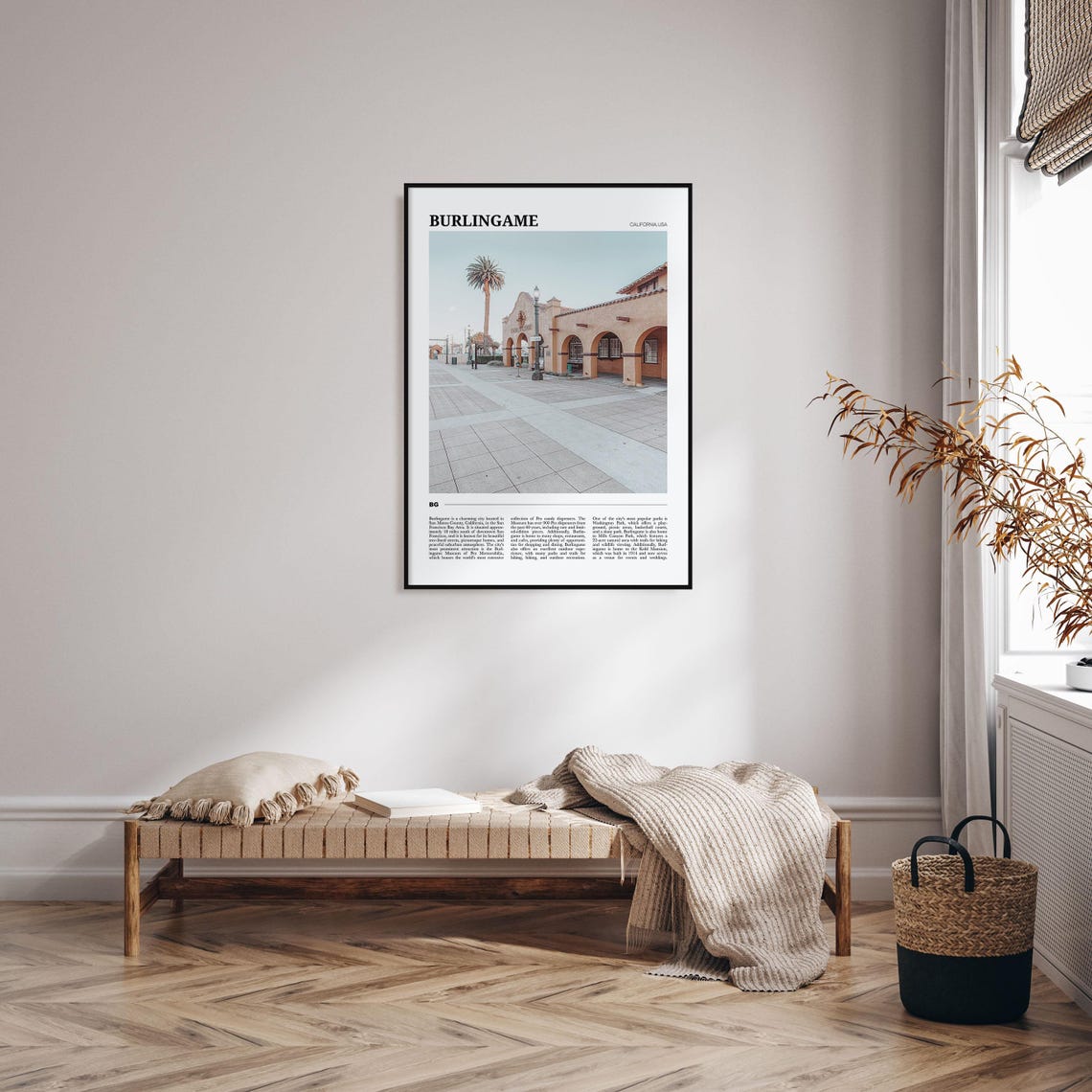 Burlingame Travel Poster Burlingame Wall Art Burlingame Poster Print Burlingame Photo Burlingame Decor California Usa - Image 4