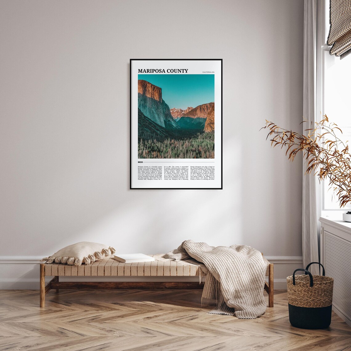 Mariposa County Travel Poster, USA Wall Art Print - Image 4