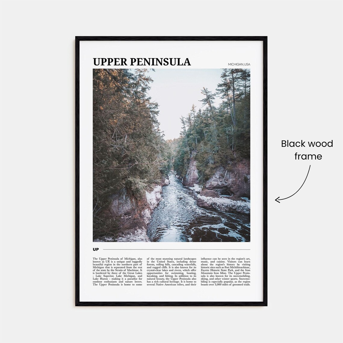 Upper Peninsula Travel Poster, Michigan USA - Image 2