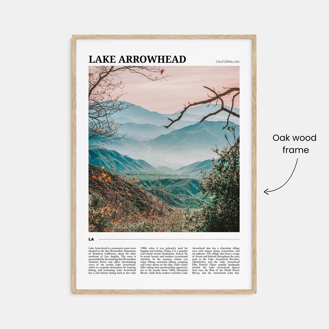 Lake Arrowhead Photo California Poster Print - Image 3