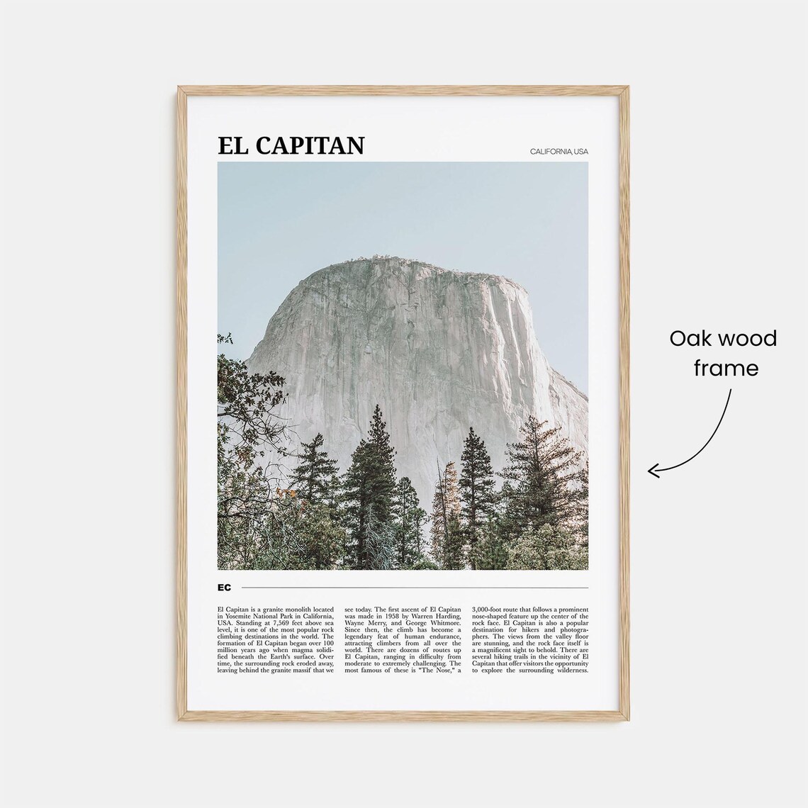 El Capitan Travel Poster, California USA Art Print - Image 3