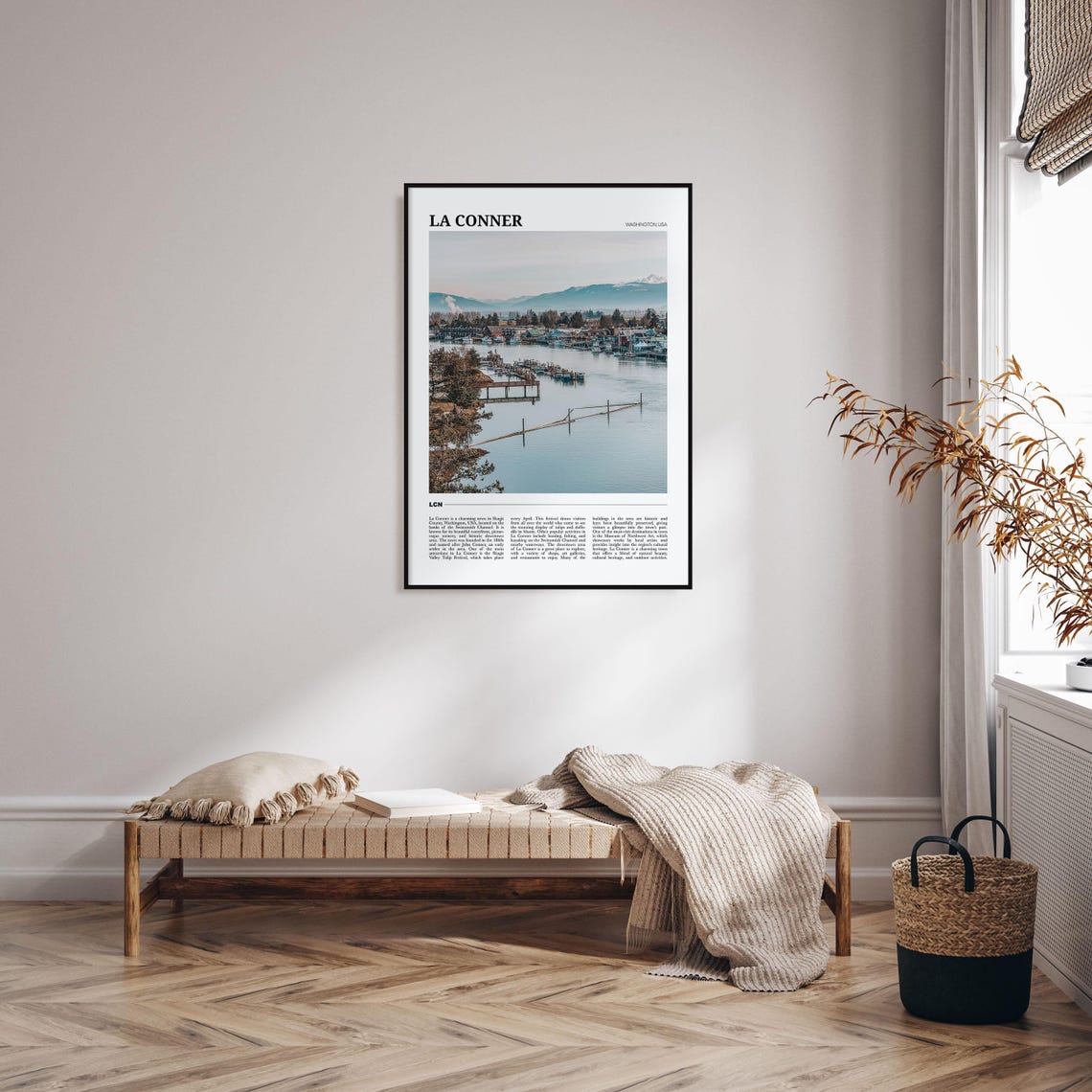 La Conner Washington Waterfront Harbor Town Scenic Travel Poster - Image 4