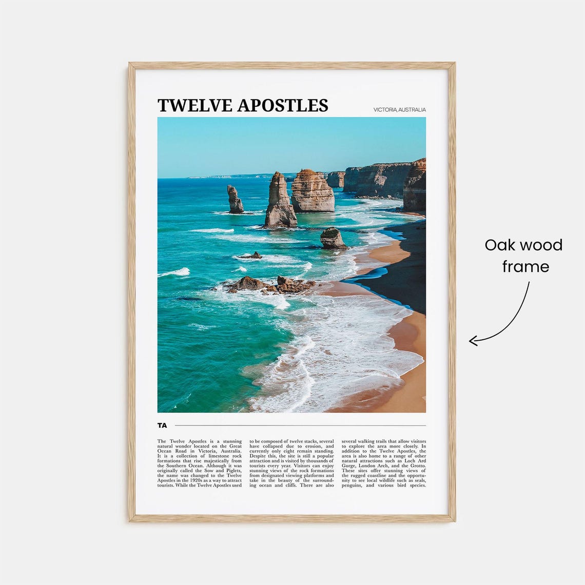 Twelve Apostles Great Ocean Road Limestone Stacks Travel Poster - Image 3