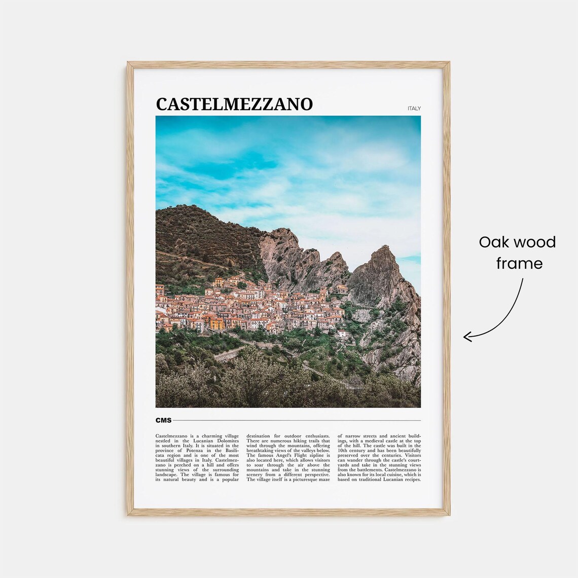 Castelmezzano Italy Mountain Village Rocky Peaks Photo Travel Poster - Image 3