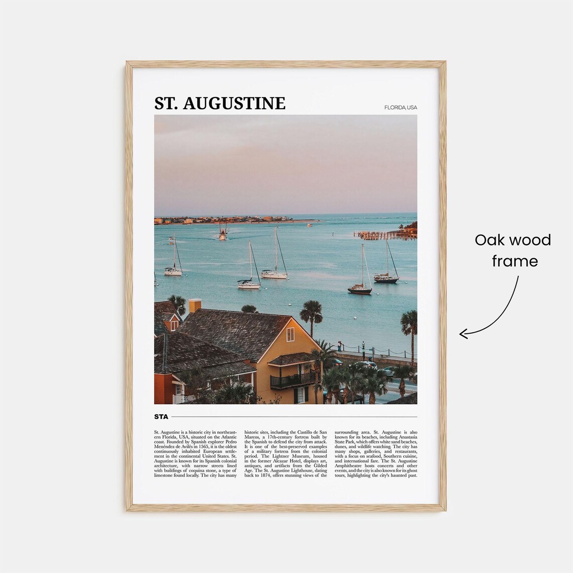 St Augustine Travel Poster, Florida USA Travel Poster - Image 3