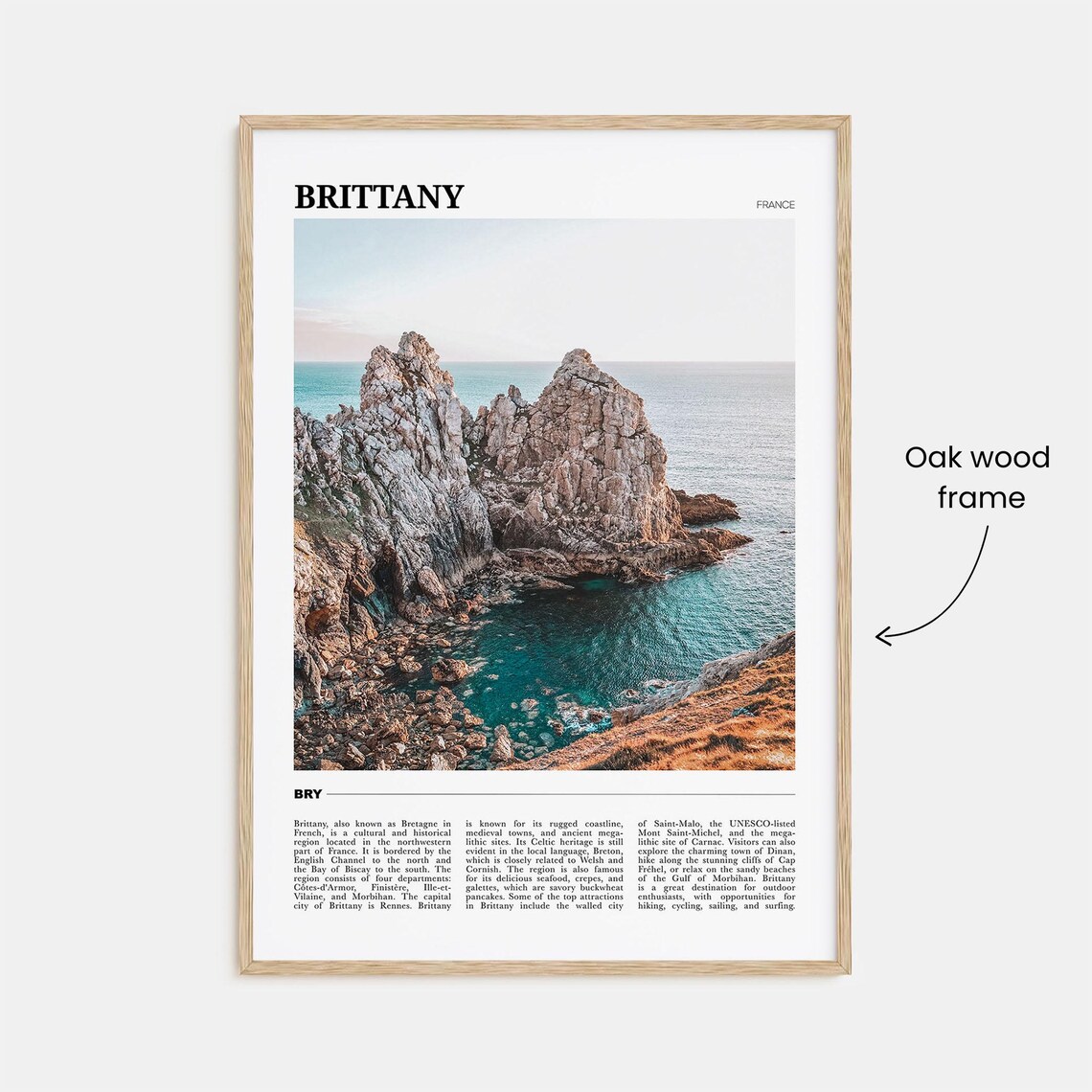 Brittany France Rocky Coast Sea Stacks Ocean Photo Travel Poster - Image 3