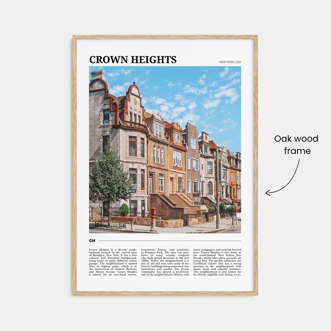 Crown Heights Travel Poster, New York USA - Image 3