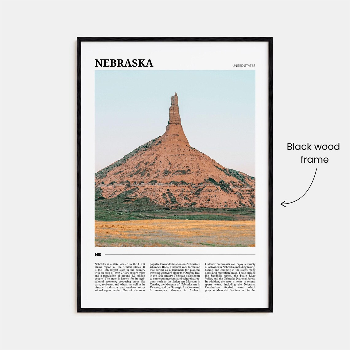 Nebraska Travel Poster No 1, USA Travel Poster - Image 2