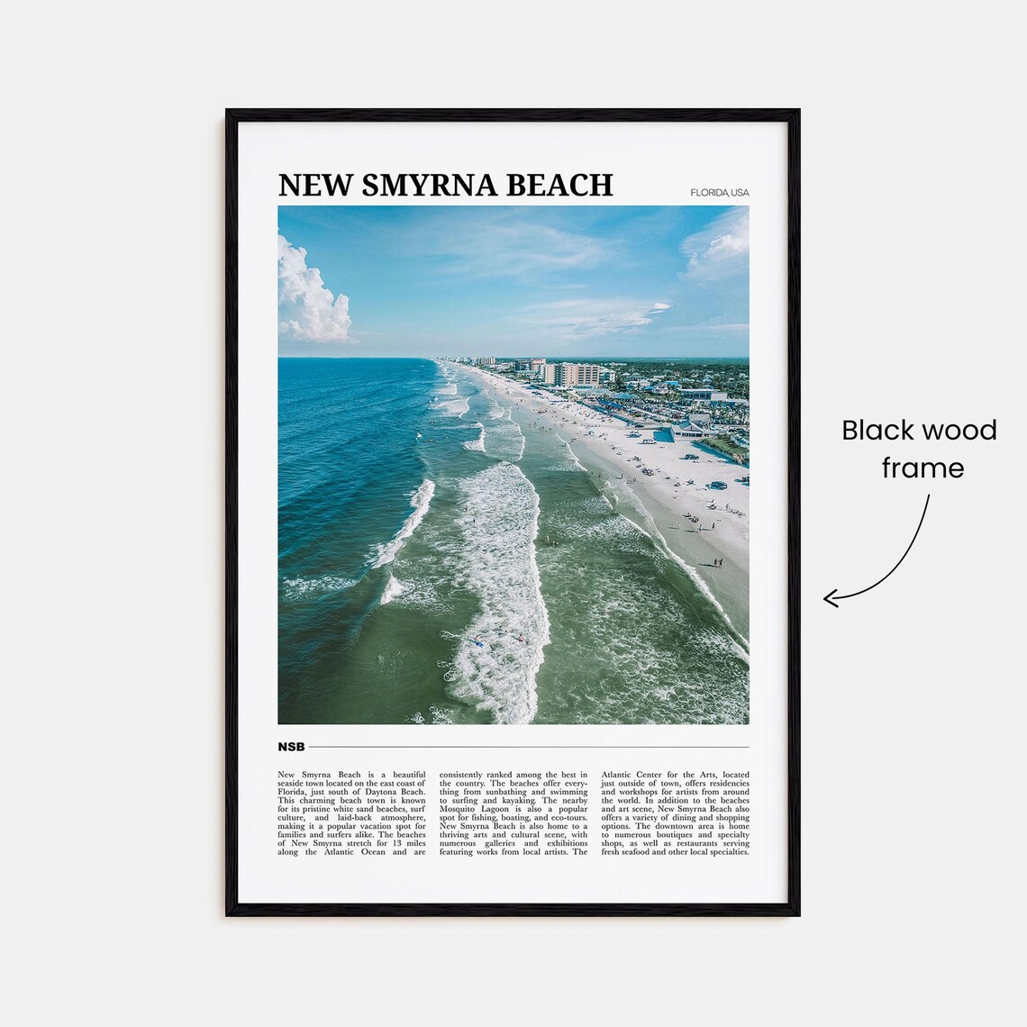 New Smyrna Beach Travel Poster, Florida USA - Image 2