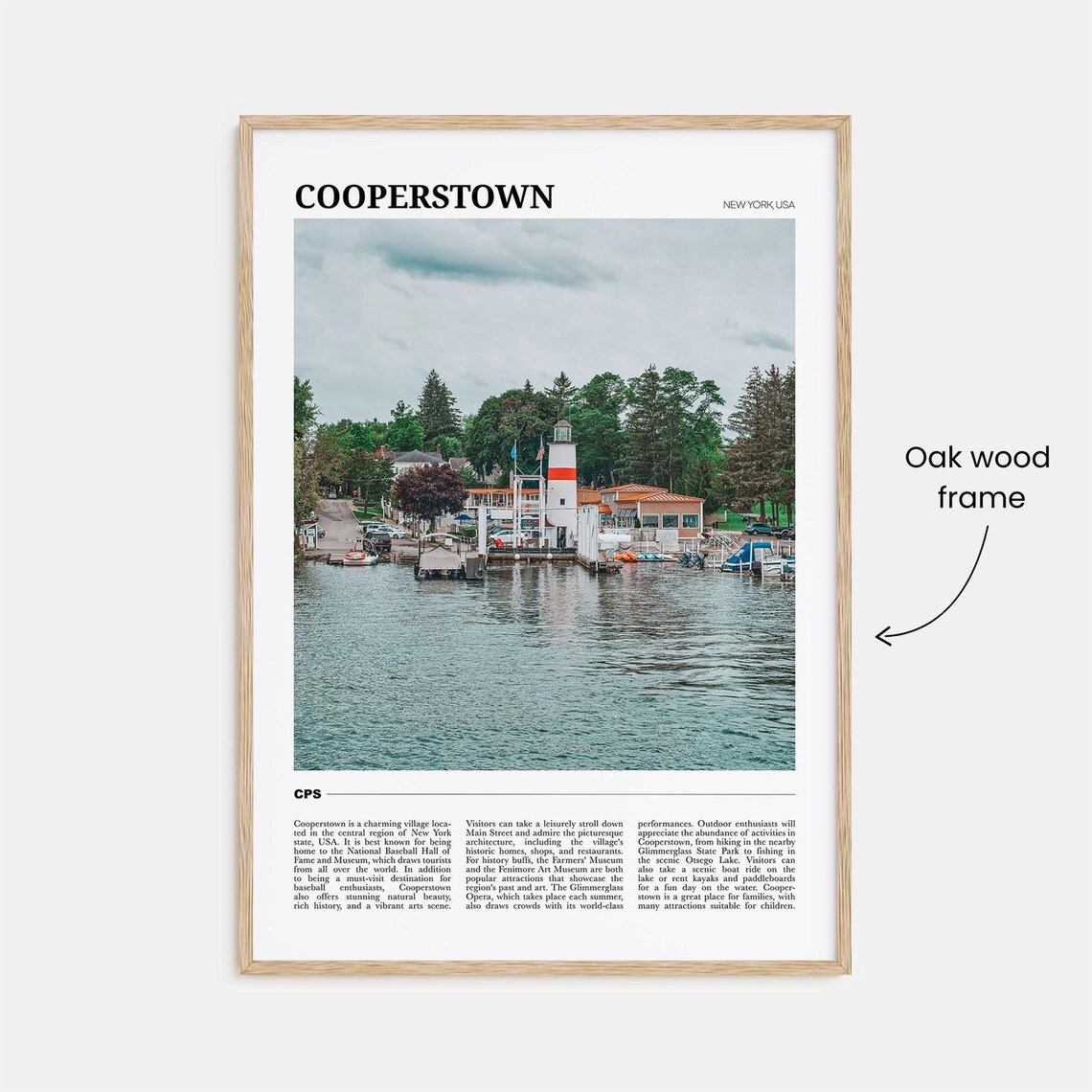 Cooperstown Travel Poster, New York USA Art Print - Image 3