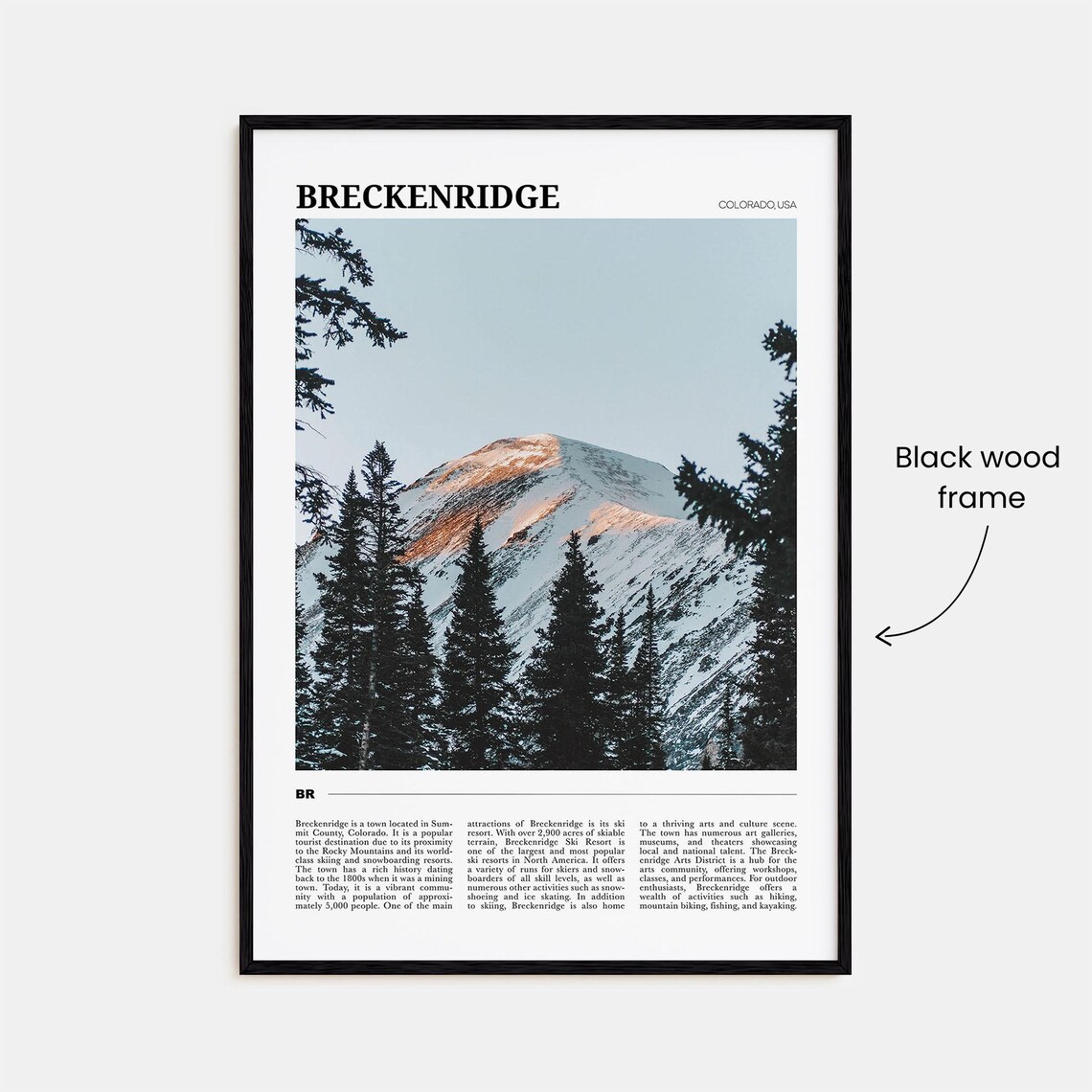 Breckenridge Travel Poster, Colorado USA Art Print - Image 2