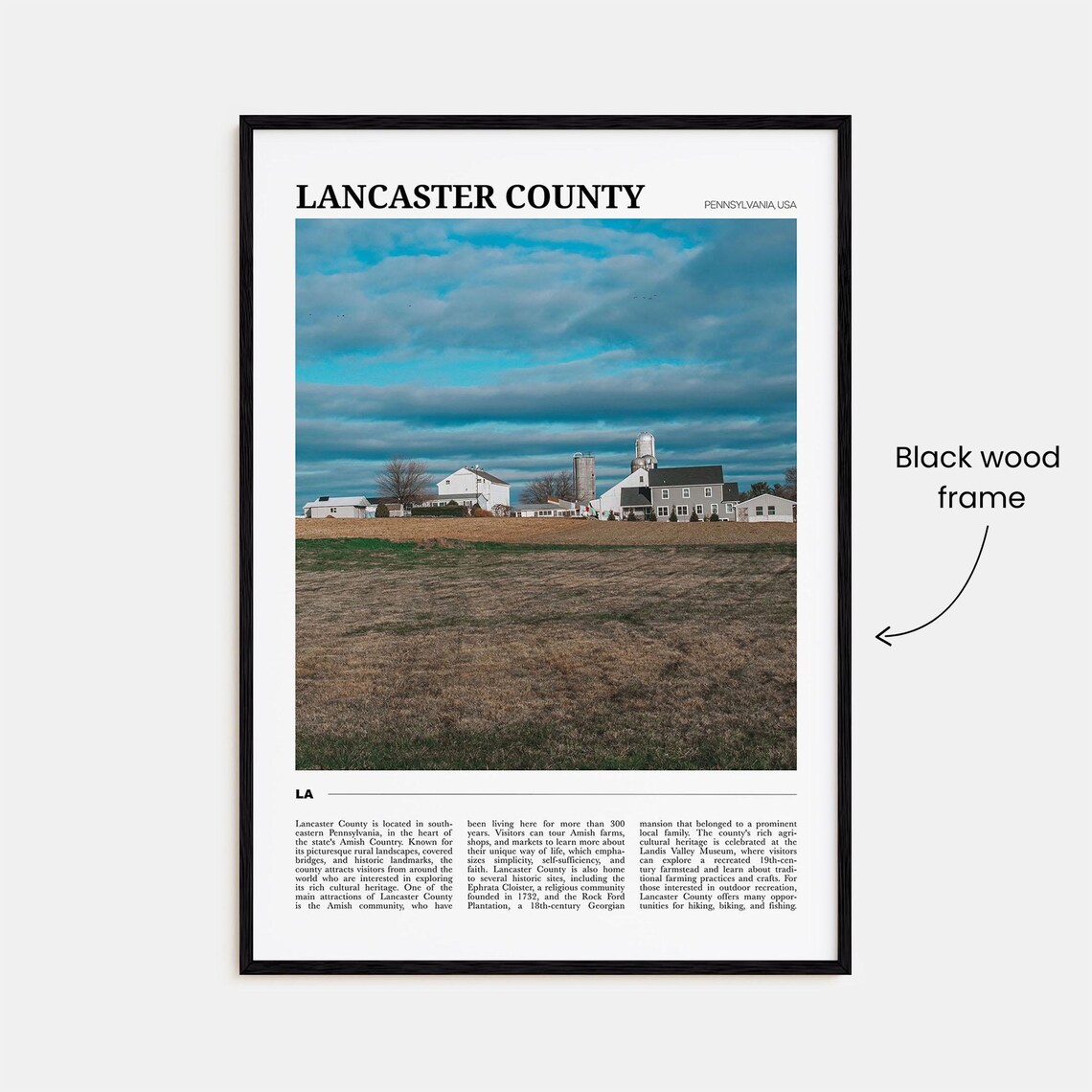 Lancaster County Pennsylvania Amish Farm Travel Photography Poster - Image 2