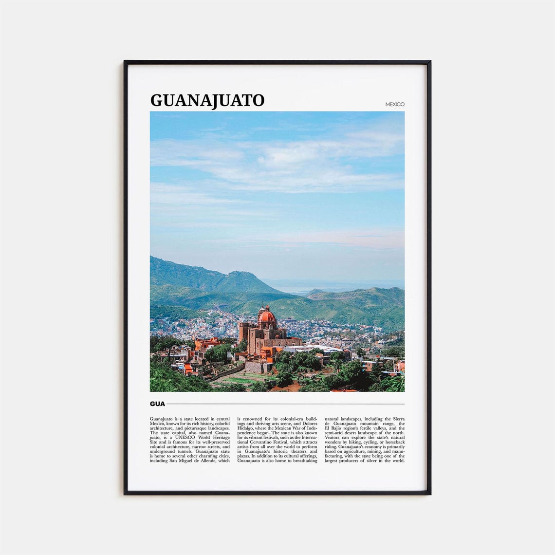 Guanajuato Travel Poster State Guanajuato Wall Art Guanajuato Poster Print Guanajuato Photo Guanajuato Decor Mexico