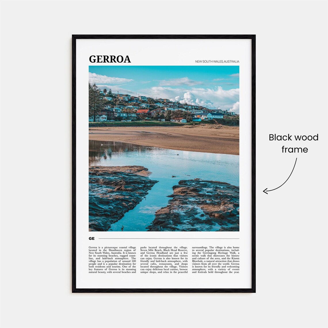 Gerroa New South Wales Australia Coastal Beach Village Poster - Image 2