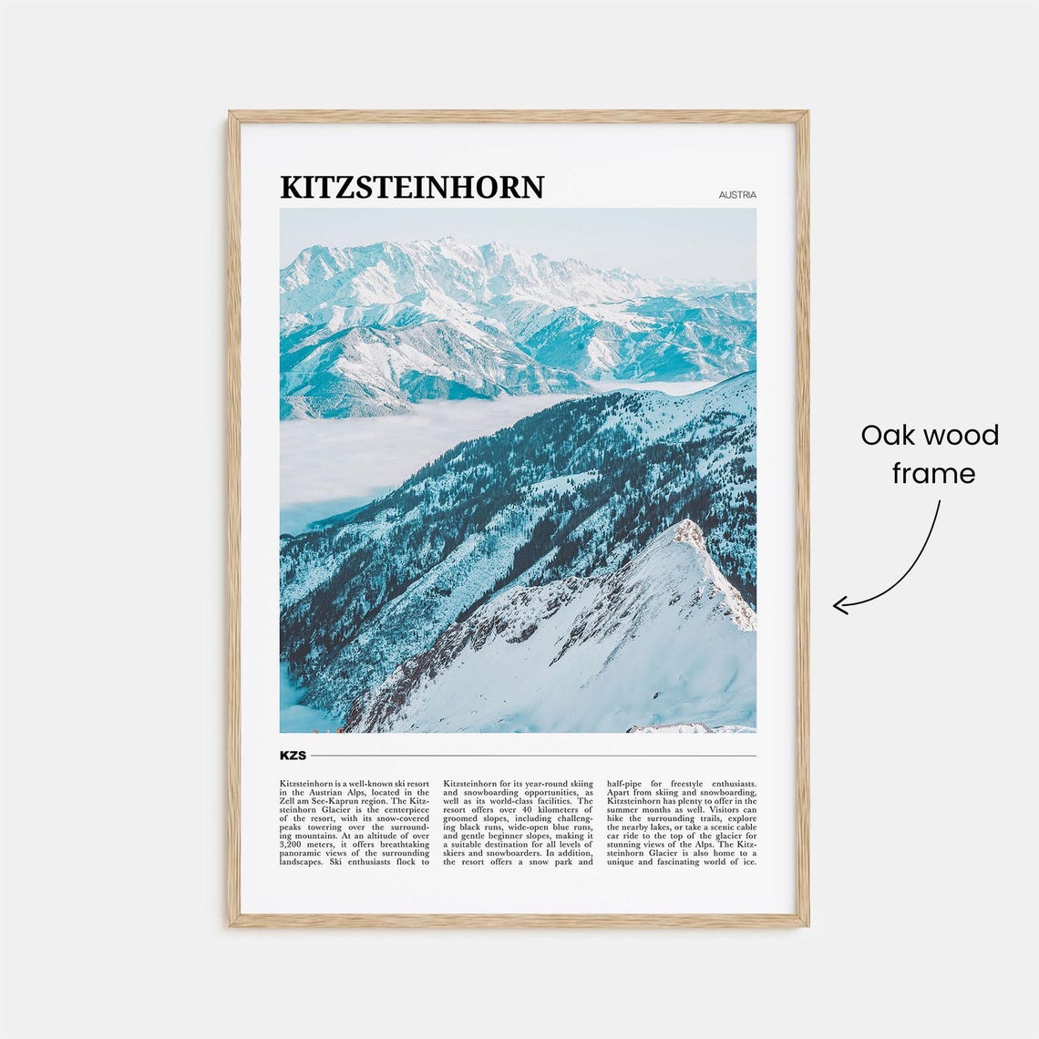 Kitzsteinhorn Austria Snowy Alpine Peaks Glacier Ski Resort Poster - Image 3