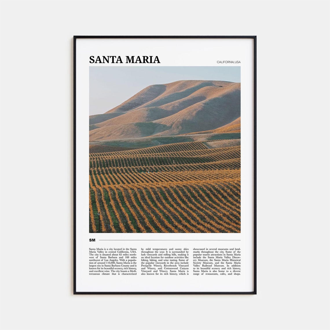 Santa Maria California Wall Art Print