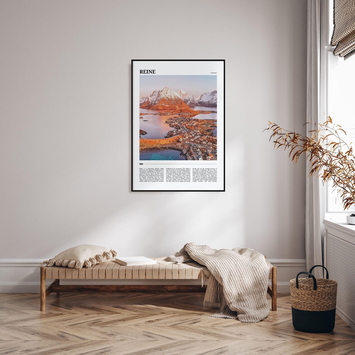 Reine Norway Lofoten Fishing Village Sunset Mountain Travel Poster - Image 4