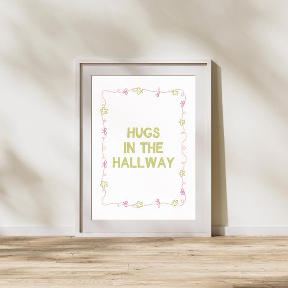 Hallway Home Wall Print Art Funny Bedroom Typography Living Room