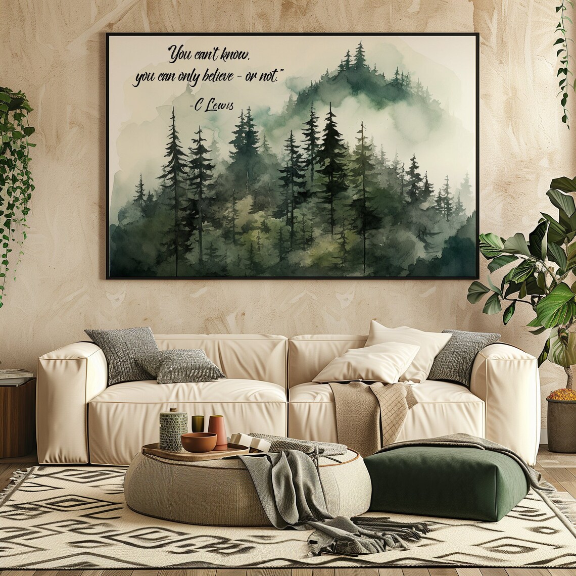 C.S. Lewis Quote Art, Inspirational Wall Print
