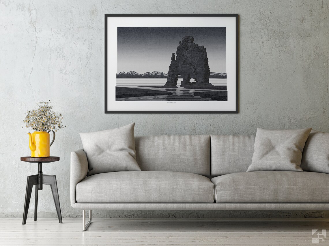 Hvitserkur Vatnsnes Iceland Travel Poster, North Coast - Image 2
